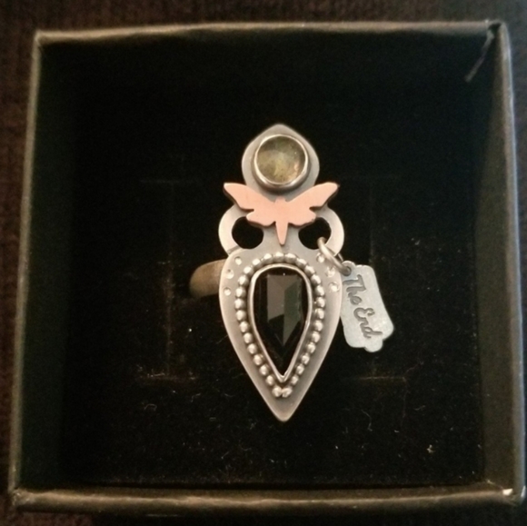 Jewelry - OOAK Sterling Labradorite Moth Potion Bottle Ring